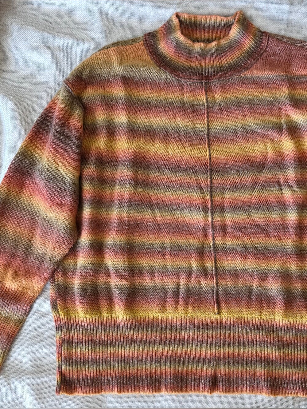 Beach Lunch Lounge Womans Rainbow Turtleneck Sweater Size XXL 20 Plus